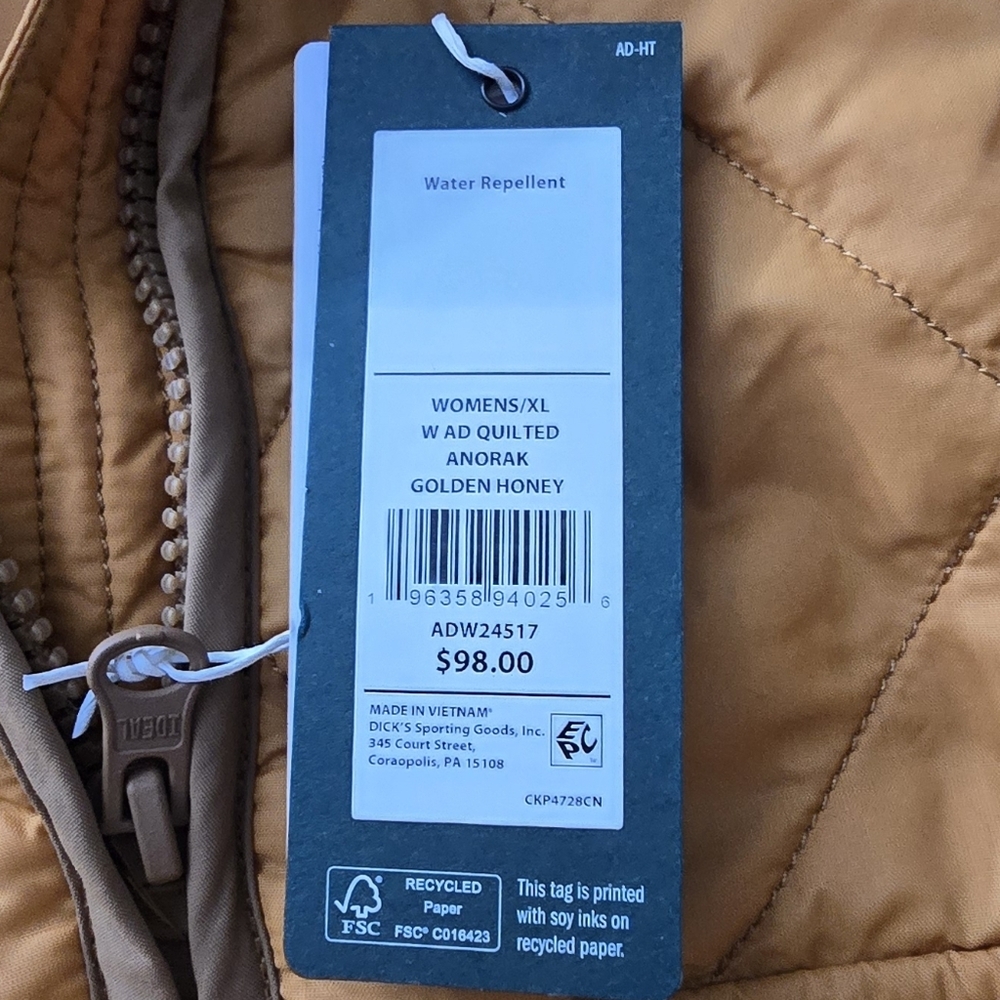 Alpine Design Quarter Zip Jacket in Orange and Tan - Picture 3 of 3
